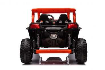 Kinderfahrzeug 24V 440Watt Kinder Elektro Auto Kinderquad Elektro Quad Elektromotorrad UTV9000 Zweisitzer Ledersitz EVA Gummiräder schwarz