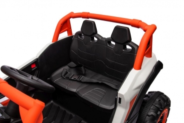 Kinderfahrzeug 12V 4x4 Kinder Elektro Kinderauto Buggy UTV 901 Ledersitz EVA Gummiräder schwarz