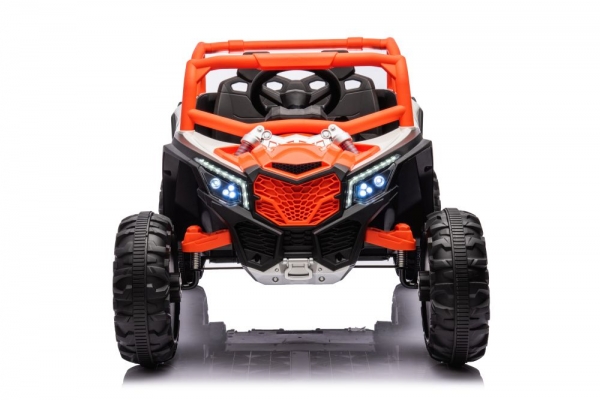 Kinderfahrzeug 12V 4x4 Kinder Elektro Kinderauto Buggy UTV 901 Ledersitz EVA Gummiräder schwarz