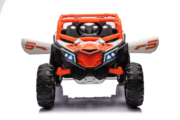 Kinderfahrzeug 12V 4x4 Kinder Elektro Kinderauto Buggy UTV 901 Ledersitz EVA Gummiräder schwarz